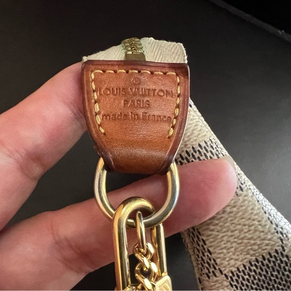 Authentic Louis Vuitton Mini Pochette Damier Azur.  Date code is SP0135. - Picture 15 of 16